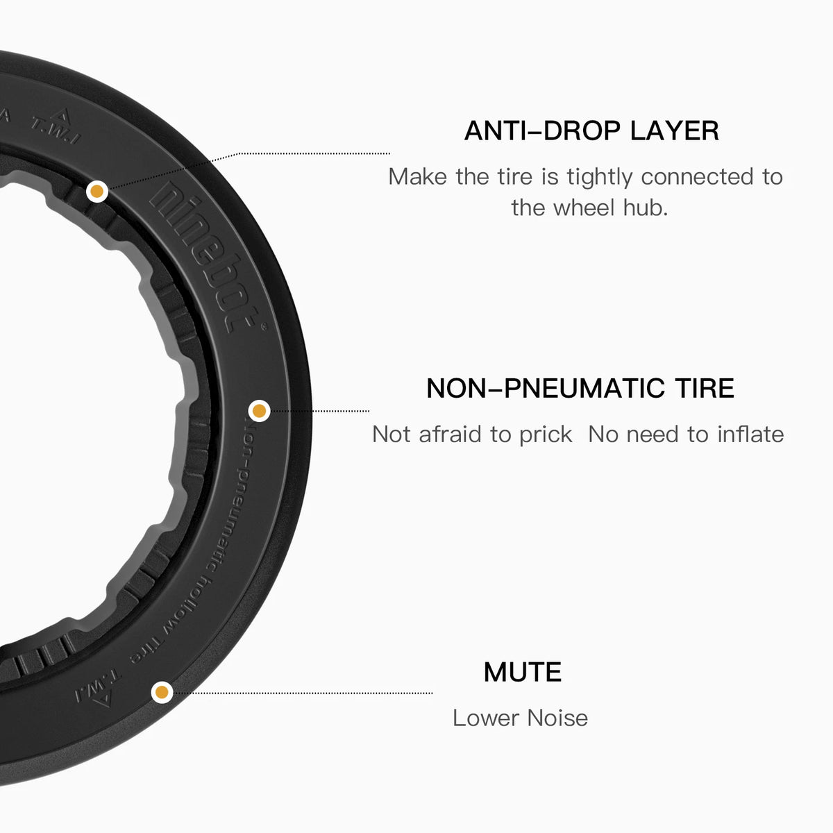 OEM Ninebot Gokart Pro/Pro 2/S MAX Rear Drift Tire - Qty 1